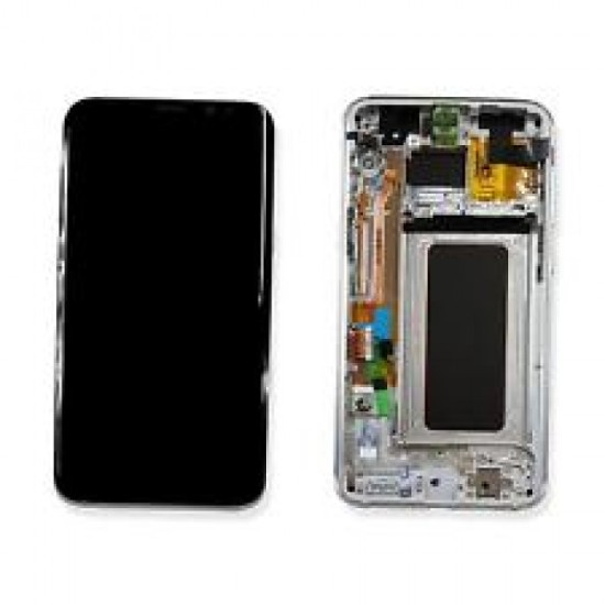 TOUCH+DISPLAY+FRAME SAMSUNG GALAXY S8/G950 SILVER (SERVICE PACK GH97-20457A)